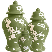 Load image into Gallery viewer, Sakura Ginger Jars in Moss Green