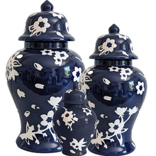Load image into Gallery viewer, Sakura Ginger Jars in Navy Blue