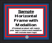Load image into Gallery viewer, MLB Baseball Photo Picture Frame Kit - Kansas City Royals (Blue Matting, Gray Trim)
