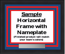 Load image into Gallery viewer, NHL Hockey Photo Picture Frame Kit - Minnesota Wild (Green Matting, Red Trim)