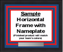 Load image into Gallery viewer, MLB Baseball Photo Picture Frame Kit - Kansas City Royals (Blue Matting, Light Blue Trim)