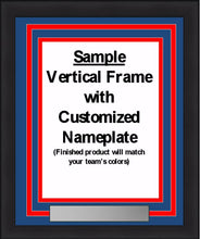 Load image into Gallery viewer, NHL Hockey Photo Picture Frame Kit - Hartford Whalers (Blue Matting, Green Trim)