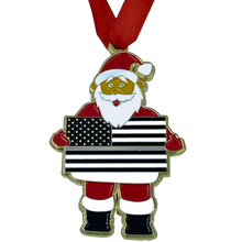 Load image into Gallery viewer, GG-016 Thin Gray Line Christmas Ornament Santa Corrections Challenge Coin Correctional Officer CO