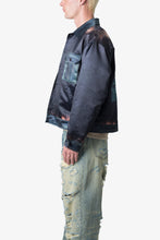Load image into Gallery viewer, Satin Bomber Jacket - Washed Black