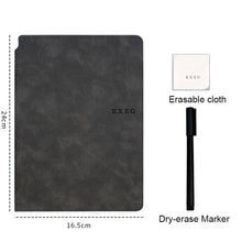 Load image into Gallery viewer, A5 Dry Erase Whiteboard Notebook – Reusable Planner with Pen &amp; Memo Pad