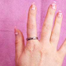 Load image into Gallery viewer, Scalloped Rainbow Gem Titanium Ring