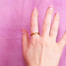 Load image into Gallery viewer, Scalloped Rainbow Gem Titanium Ring