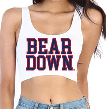 Load image into Gallery viewer, University of Arizona Bear Down Crop Tank Top