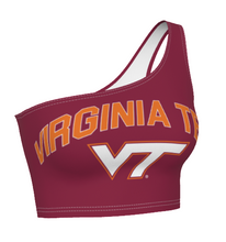 Load image into Gallery viewer, Virginia Tech Maroon One Shoulder Top