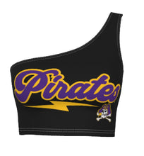 Load image into Gallery viewer, ECU Pirates Lightning One Shoulder Top
