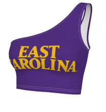 Load image into Gallery viewer, ECU Pirates Purple One Shoulder Top