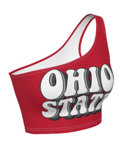 Load image into Gallery viewer, Ohio State OSU Buckeyes Retro Red Shoulder Top