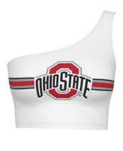 Load image into Gallery viewer, Ohio State OSU Buckeyes White Shoulder Top
