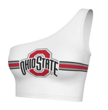 Load image into Gallery viewer, Ohio State OSU Buckeyes White Shoulder Top