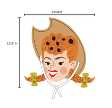 Load image into Gallery viewer, Darla the Cowgirl Brooch by Marla VonDuta x Lipstick &amp; Chrome