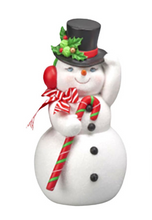 Load image into Gallery viewer, 12&quot; Jolly Snowman w/ Candy Cane by December Diamonds