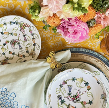 Load image into Gallery viewer, Damask print tablecloth, yellow