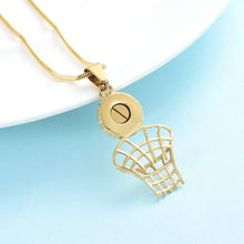 Load image into Gallery viewer, Basketball &amp; Net Cremation Urn Necklace