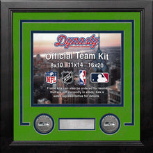 Load image into Gallery viewer, Seattle Seahawks Lime Green Custom NFL Football 11x14 Picture Frame Kit