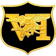 Load image into Gallery viewer, EL14-002 Navy Seal Team 6 lapel pin Naval Special Warfare Lion Trident Shield inspired by challenge coin