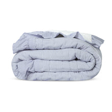 Load image into Gallery viewer, Handmade Blue White Kids Cotton Quilt with Ruffles – Toddler Bedding