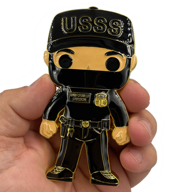 EL9-015 Secret Service Counter Assault Team CAT Officer Uniformed Division USSS Agent Self Standing Thin Blue Line Challenge Coin