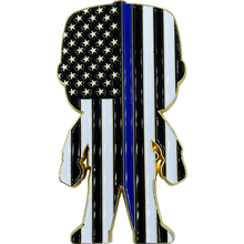 Load image into Gallery viewer, EL9-015 Secret Service Counter Assault Team CAT Officer Uniformed Division USSS Agent Self Standing Thin Blue Line Challenge Coin