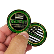 Load image into Gallery viewer, CL3-01 Thin Green Line Challenge Coin Security Enforcement Agent Officer Guard