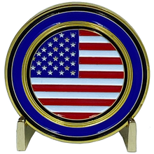 Load image into Gallery viewer, EL5-008 September 11th 9/11 Never Again Challenge Coin American Flag 911 New York City Skyline NYC USA