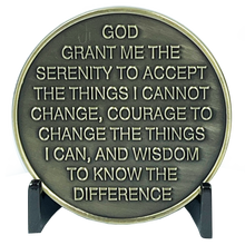 Load image into Gallery viewer, BL9-009 One Day at a Time Universe Sun Moon Earth Medallion Serenity Prayer Challenge Coin AA Chip Addiction