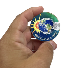 Load image into Gallery viewer, BL9-009 One Day at a Time Universe Sun Moon Earth Medallion Serenity Prayer Challenge Coin AA Chip Addiction