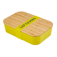 Load image into Gallery viewer, Set of 3 Leftovers Bamboo Lunch Box in Vivid Yellow | Eco-Friendly and Sustainable | 7.5" x 5" x 2"
