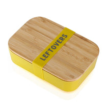 Load image into Gallery viewer, Set of 3 Leftovers Bamboo Lunch Box in Vivid Yellow | Eco-Friendly and Sustainable | 7.5" x 5" x 2"