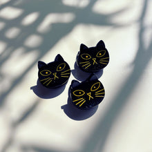 Load image into Gallery viewer, Set of 3 Velvet Claws Mini Black Cat Hair Claws | Hair Claw Clip in Giftable Pouch