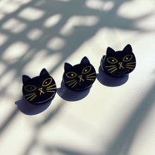 Load image into Gallery viewer, Set of 3 Velvet Claws Mini Black Cat Hair Claws | Hair Claw Clip in Giftable Pouch
