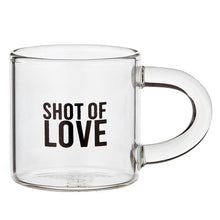 Load image into Gallery viewer, Set of 4 Shot of Love Glass Espresso Cup | Coffee Tea Clear Mug