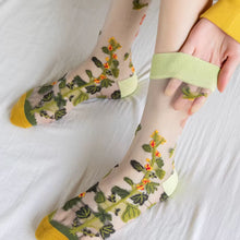 Load image into Gallery viewer, Sheer Plant Lover Socks in 5 Nature-Inspired Styles [Fits Size 5-9]