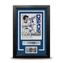 Load image into Gallery viewer, Shohei Ohtani 50-50 Season Record Los Angeles Dodgers 8" x 10" Framed Photo with Engraved Autograph