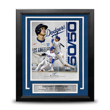 Load image into Gallery viewer, Shohei Ohtani 50-50 Season Record Los Angeles Dodgers 8" x 10" Framed Baseball Collage Photo