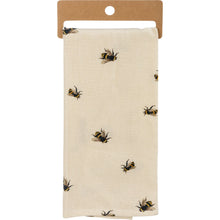 Load image into Gallery viewer, Show Me The Honey Honeybee Dish Cloth Towel | Cotten Linen Cotton and Linen | Embroidered Text | 18&quot; x 28&quot;