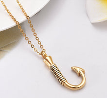 Load image into Gallery viewer, Fishing Hook Cremation Necklace