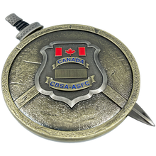 Load image into Gallery viewer, BL9-004 CBSA ASFC Canada Border Services Agency Shield with removable Sword Challenge Coin Set Canadian Customs