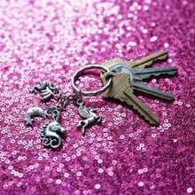 Load image into Gallery viewer, Silver Unicorn Fantasy Charms Lightweight Keychain in Silver