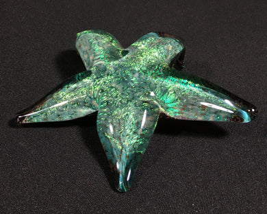 Silver Aqua Dichro Starfish
