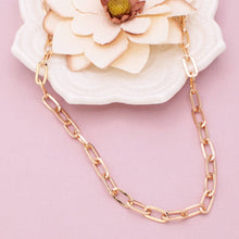 Load image into Gallery viewer, Simple Gold Paperclip Link Chain Necklace | Layering Outfit Fashion Jewelry