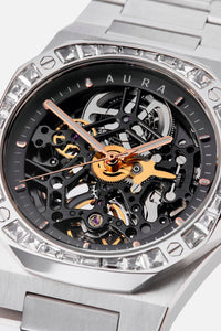 Steel/Crystal Luxury Watch- 40MM