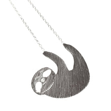 Load image into Gallery viewer, Slothy McSloth Necklace in Silver