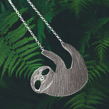 Load image into Gallery viewer, Slothy McSloth Necklace in Silver