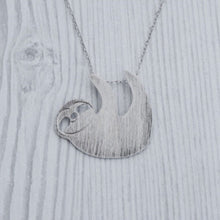 Load image into Gallery viewer, Slothy McSloth Necklace in Silver