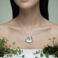 Load image into Gallery viewer, Slothy McSloth Necklace in Silver